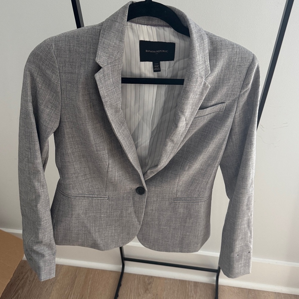 Banana Republic Light Gray Suit Jacket